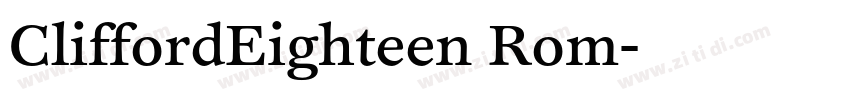 CliffordEighteen Rom字体转换